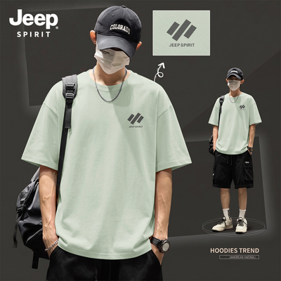 Jeep吉普健身短袖t恤男美式休闲