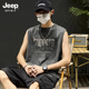 高街纯棉背心男薄款 2025夏季 潮流无袖 Jeep吉普美式 t恤男士 健身衣