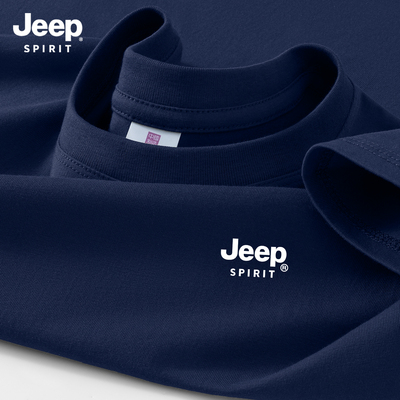 Jeep吉普男士短袖纯棉休闲上衣