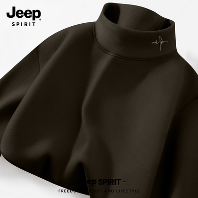 Jeep吉普德绒半高领抗菌打底衫