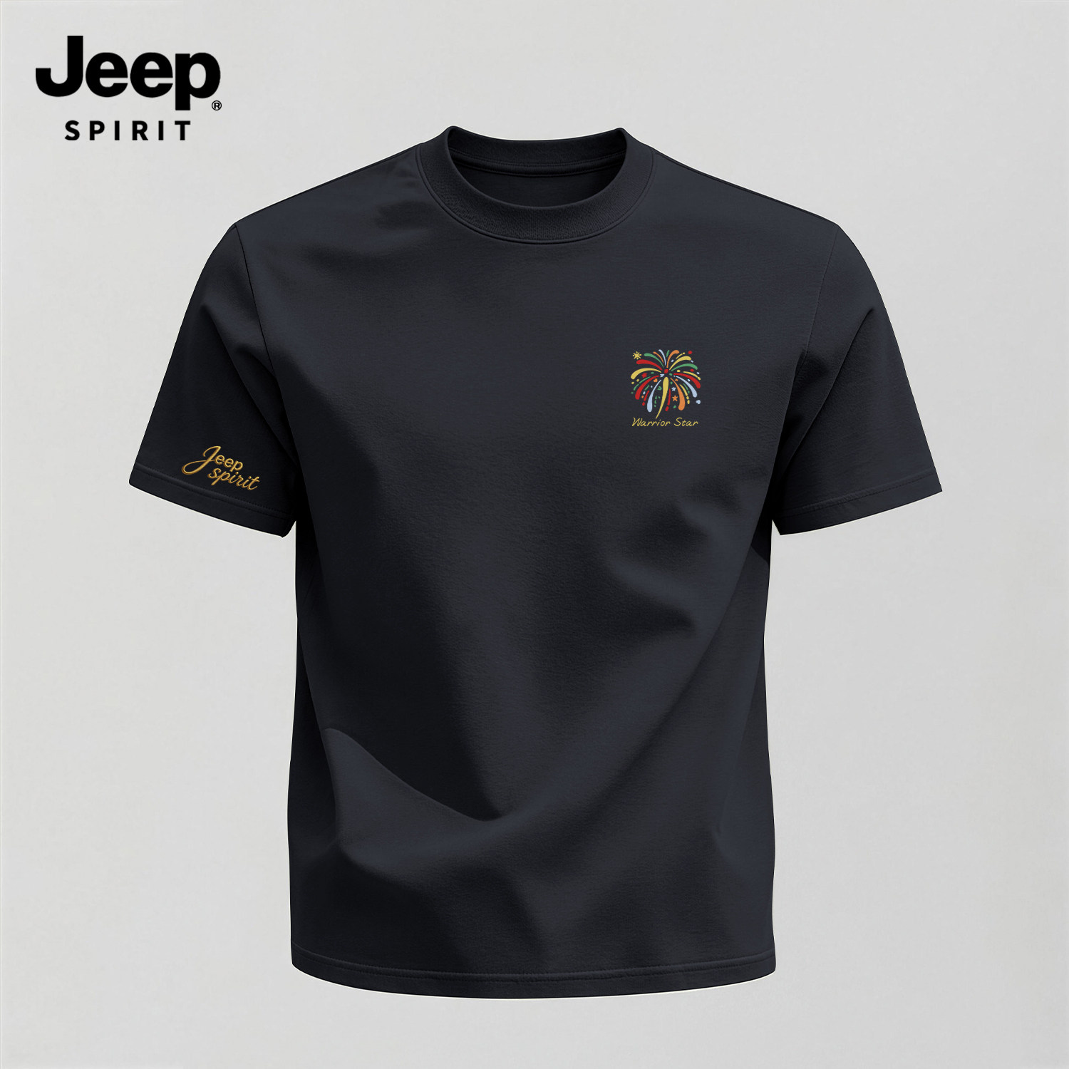 Jeep吉普纯棉短袖t恤上衣慵懒风