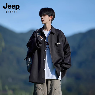 Jeep吉普日系潮流长袖衬衫