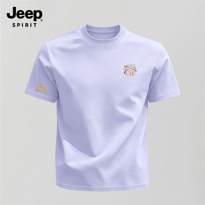 Jeep吉普重磅纯棉男短袖美式休闲
