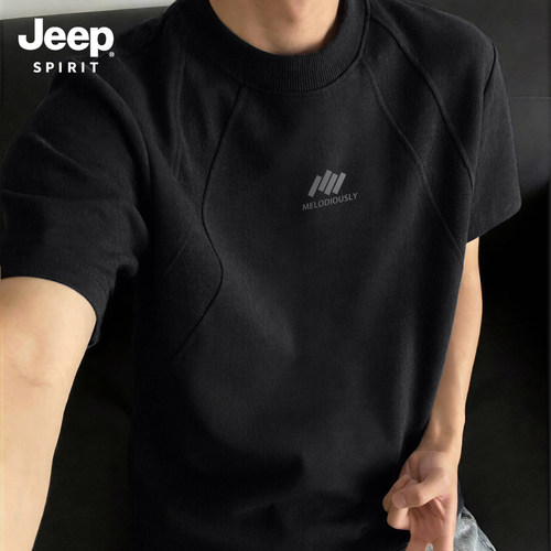 Jeep吉普cleanfit插肩短袖T恤男