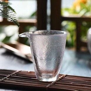 描金锤纹玻c璃三才盖碗茶杯单个家用功夫茶具配件加厚不烫手泡茶