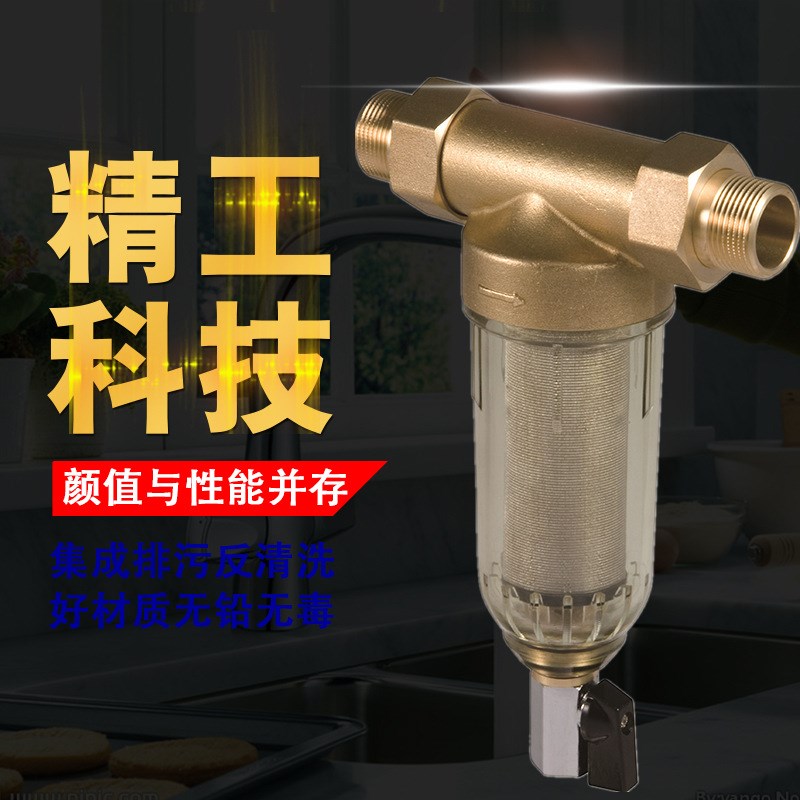 家用前置过滤器反冲洗p泥沙黄泥水自来水管道净水器保护单级过滤