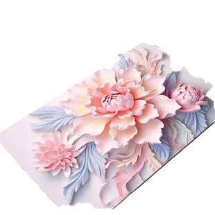 立体花朵硅藻l泥浴室防滑吸水地毯卫生间家用厨房地垫门垫裁 新款