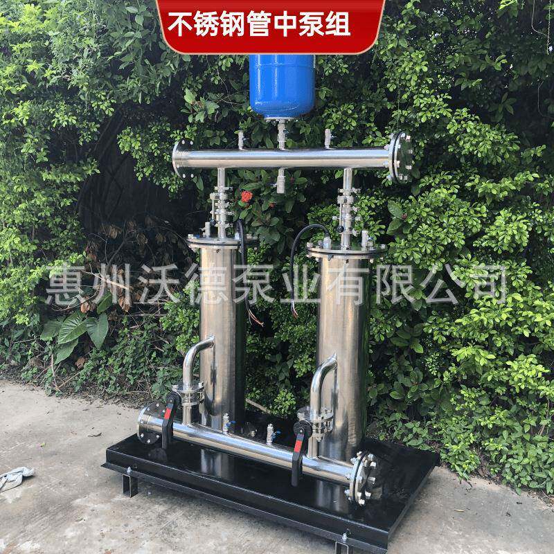 低噪音泵房管中泵不锈钢全自动智能变频恒压二次供水设备