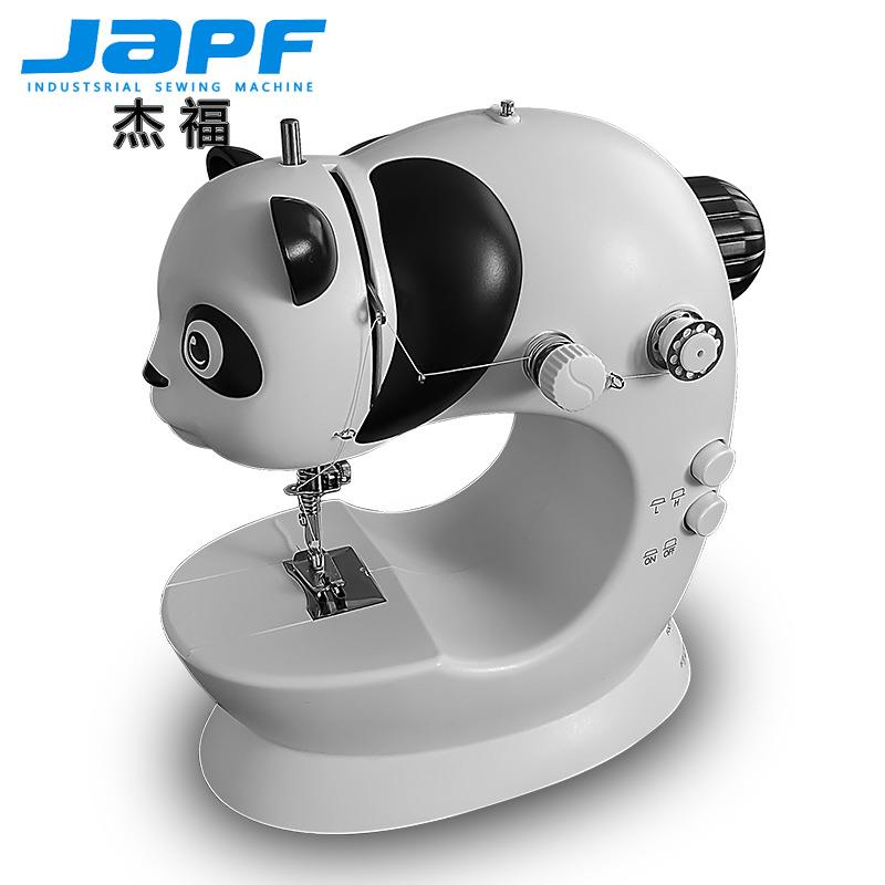 家用迷你微型缝纫机便携式多功能电动萌宠熊猫衣车脚踏厂家直销