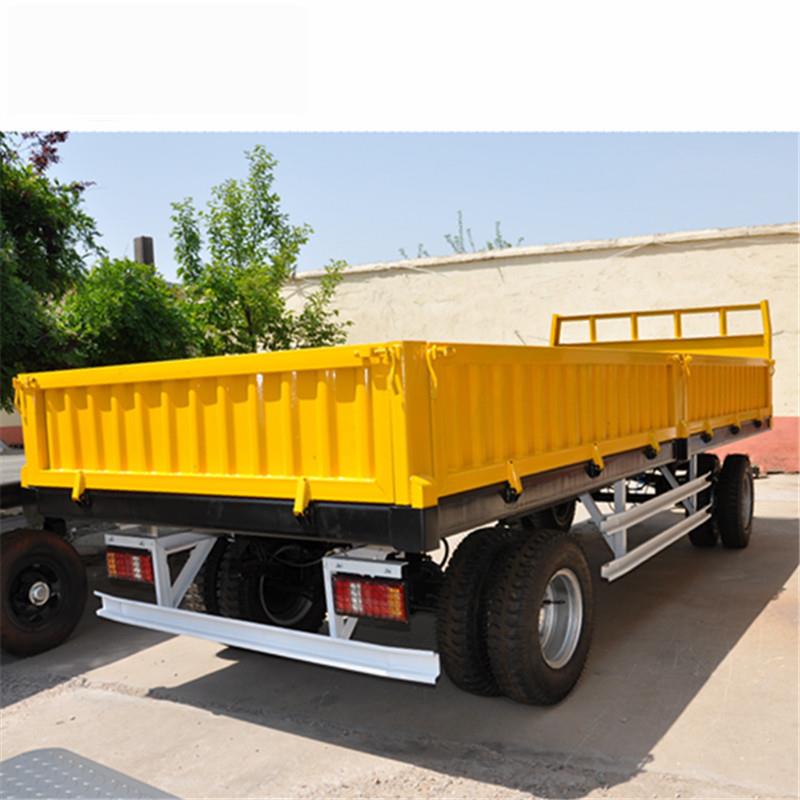 10T农用液压自卸拖车欧式双轴农用拖挂车农用拖拉机拖车