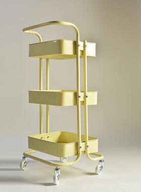 妙HOME小推车厨房落地多层移动书架RASKOG拉斯克带轮收纳置物架