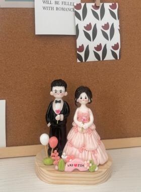 粘土人偶定制摆件结婚礼物情侣礼物真人转Q纪念日礼物