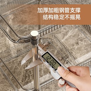 置地窄缝淋浴间卫生间杂物整理收纳架 落地浴室置物架分层n免安装