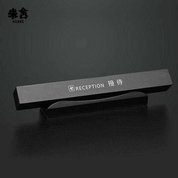 金属铝合金接待牌酒店前台接待收银牌大堂服务台咨询引导桌面牌指