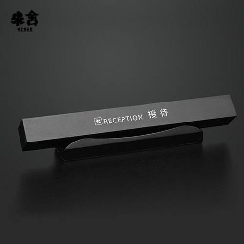 金属铝合金接待牌酒店前台接待收银牌大堂服务台咨询引导桌面牌指