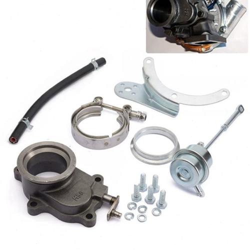 汽车T3 T4涡轮增压器改装2.5英寸接口法兰底座外置废气旁通阀套件