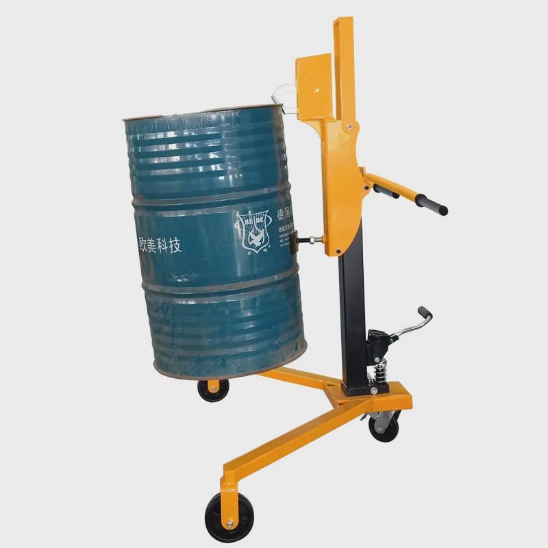 至力手动液压油桶搬m运车350KG鹰嘴铁桶叉车塑料桶装卸手推车油桶