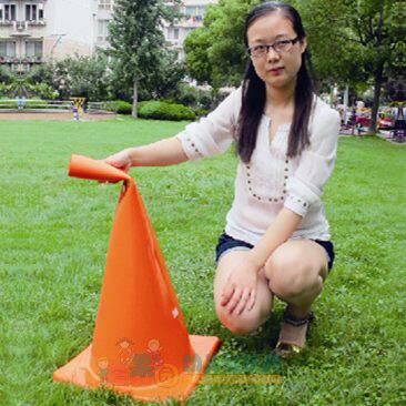 标志桶橙色感统训练器材乐软路障筒卡锥形障碍物咪质儿童早教雪糕