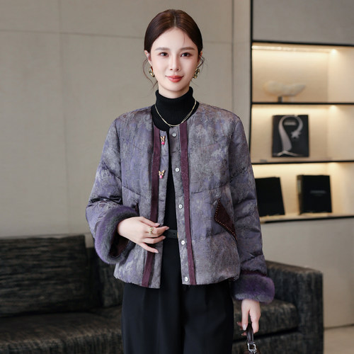新中式国风鹅绒羽绒服女