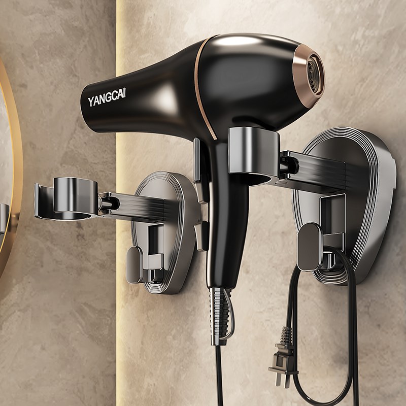 吸盘吹风机支架置物架免打孔懒人电吹风I收纳挂架风筒壁挂放置架