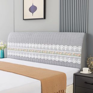 软包2023床头罩套四季 夹弧形新款 棉网红年通用床头罩全包床头套罩