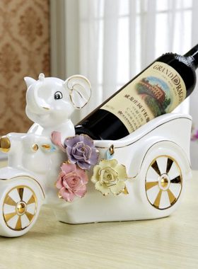 创意红酒架摆件现代简约家居客厅酒柜新房乔迁装饰葡萄酒餐厅摆设