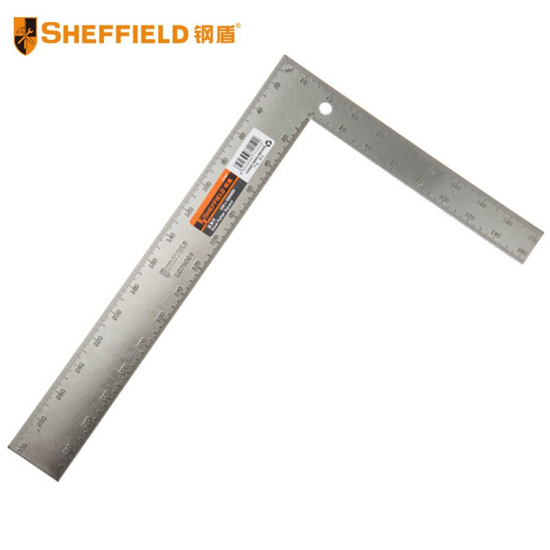 钢盾 S079002 直角尺600*400mm L型尺 不锈钢双面刻度尺/[1把]