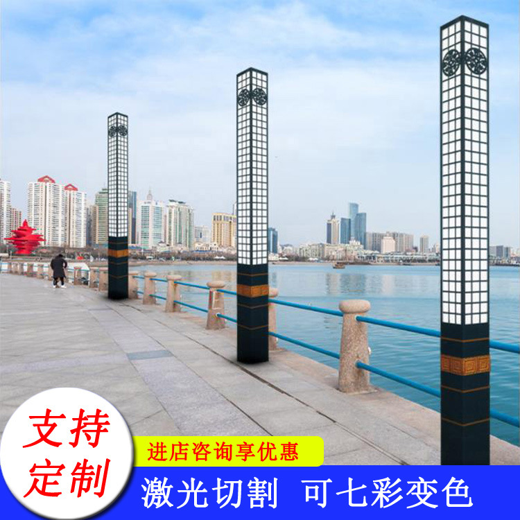 现货批发仿古立柱大型景观灯小区公园道路景观灯太阳能一体化路灯