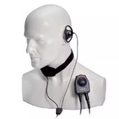 战术喉咪 16eCXRl 喉震骨传导耳机消防 tE喉麦克风式 对讲机095n