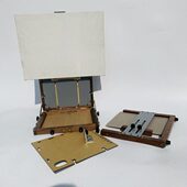 20年新款 v3s铝合金初学者多功能木质便携专用美术水彩粉油画架箱