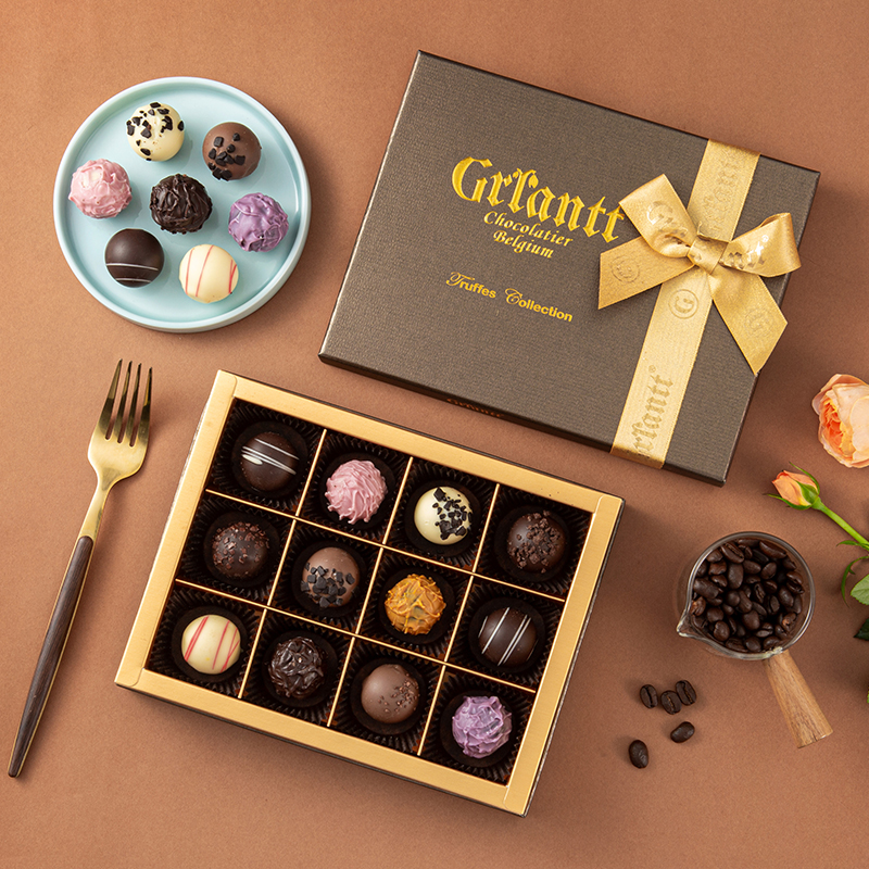 歌兰特松露巧克力礼盒装手工夹心黑巧比利时进口伴手礼品圣诞礼物