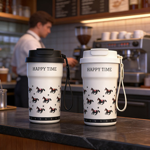 兔兔萌主316L保温杯新款高颜值咖啡杯小巧便携保温水杯不锈钢杯