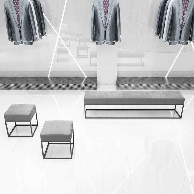 北欧服装店沙发凳鞋店长条试鞋凳简约试衣间凳子可时尚休息换鞋凳