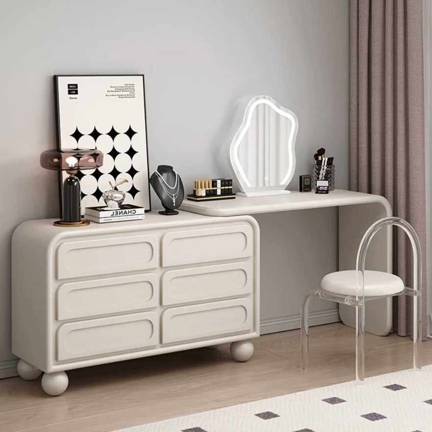 2024新款奶油风实木梳妆台一体斗柜法式极简轻奢卧室化妆台桌,电子元器件市场,其它元器件,淘宝优惠券,粉丝福利购,淘宝优惠卷