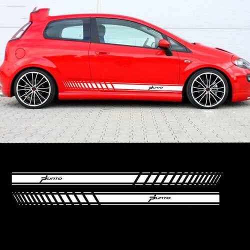 适用于菲亚特  Fiat Punto 侧裙装饰贴汽车贴纸汽车拉花改装车贴