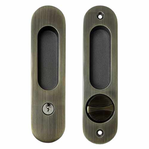 隐形钩锁厂家带锁移门吊趟折叠门双开门暗把手sliding door lock