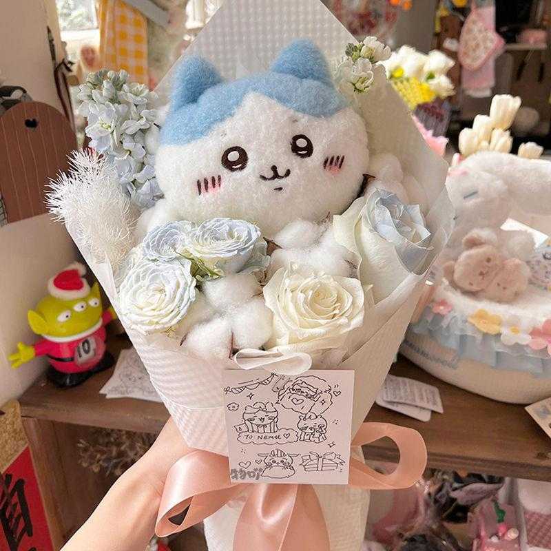 软萌毛绒公仔chikawa乌萨奇玩偶花束卡通花成品生日毕业礼物女生图片