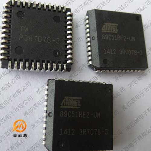 微控制器芯片AT89C51RE2-SLSUM 89C51RE2-UM PLCC-44 原装进口货