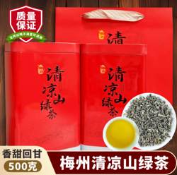广东梅州客家特产2025头春茶梅县清凉山绿茶西阳高山云雾茶叶500g