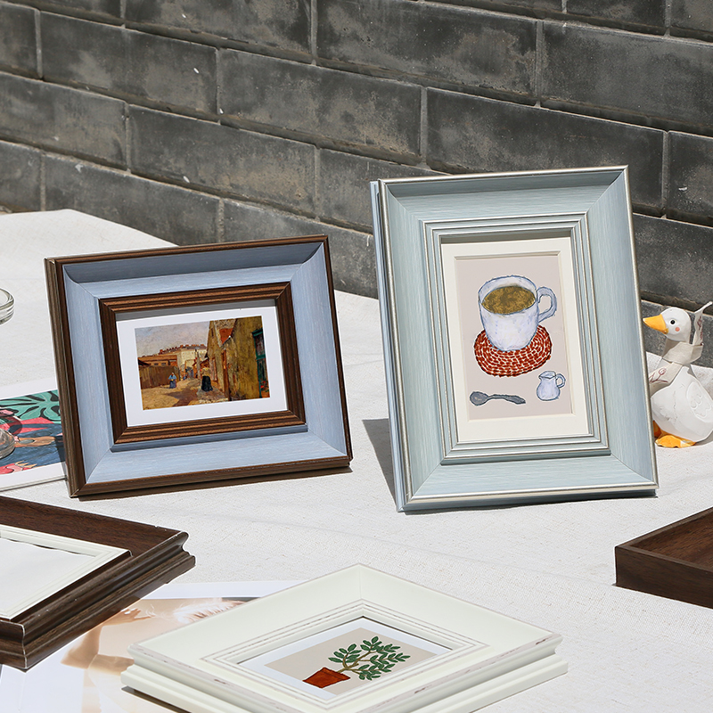 创意7寸10相框摆台七寸6寸8儿童照片定制像框架A4美式北欧小画框