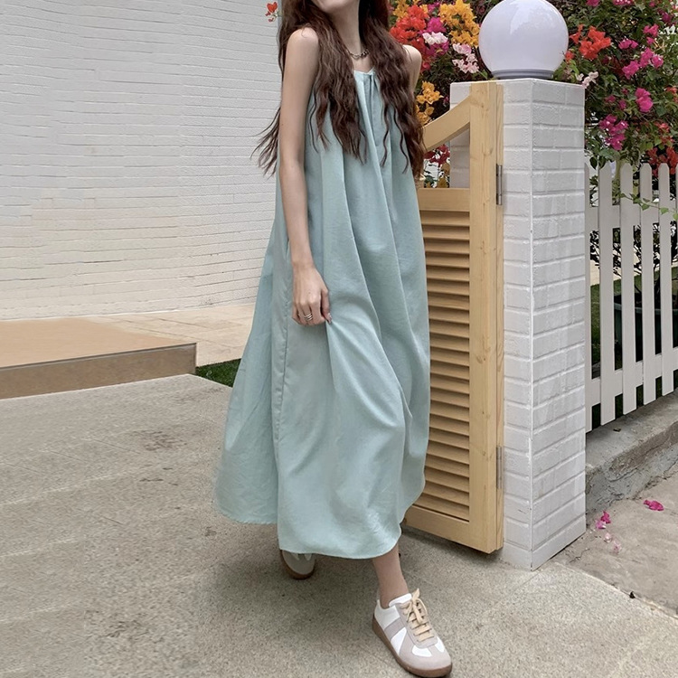无袖背心连衣裙子女夏季2