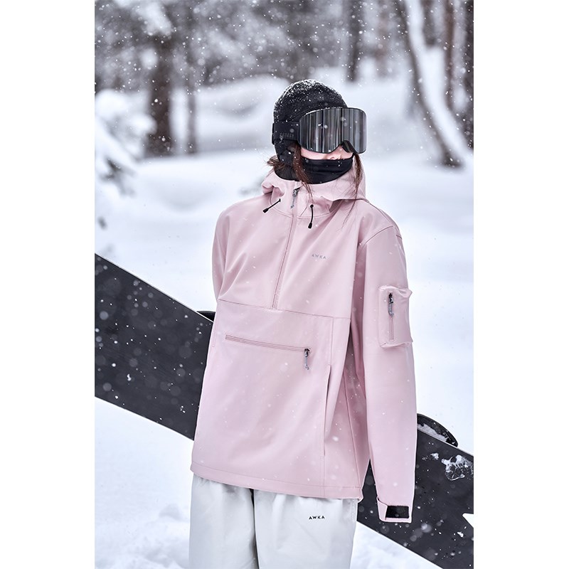 awka滑雪服女款卫衣单板冬季3L防风防水男士外套上衣雪地好看