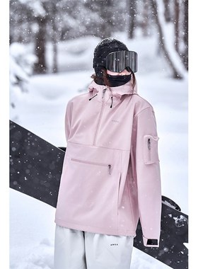 awka滑雪服女款卫衣单板冬季3L防风防水男士外套上衣雪地好看