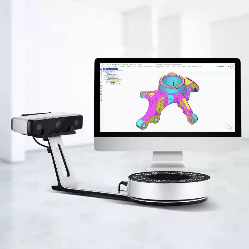 工业级3D扫描仪精度量逆工程建模固定扫式冠雕三维向自动转盘描测图片