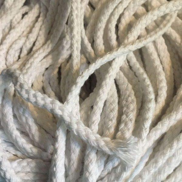 5mm漂白棉绳八股空芯棉绳8股棉线八股空心棉束绳口绳棉线挂绳90米