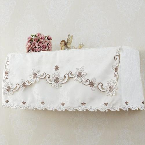 2折出清 绣花空调罩欧式挂机罩布艺壁挂式空调防尘罩全包型