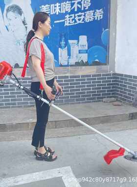 背负式公园绿化打草机混合油二冲程除草机 侧挂式小区苗圃割草机