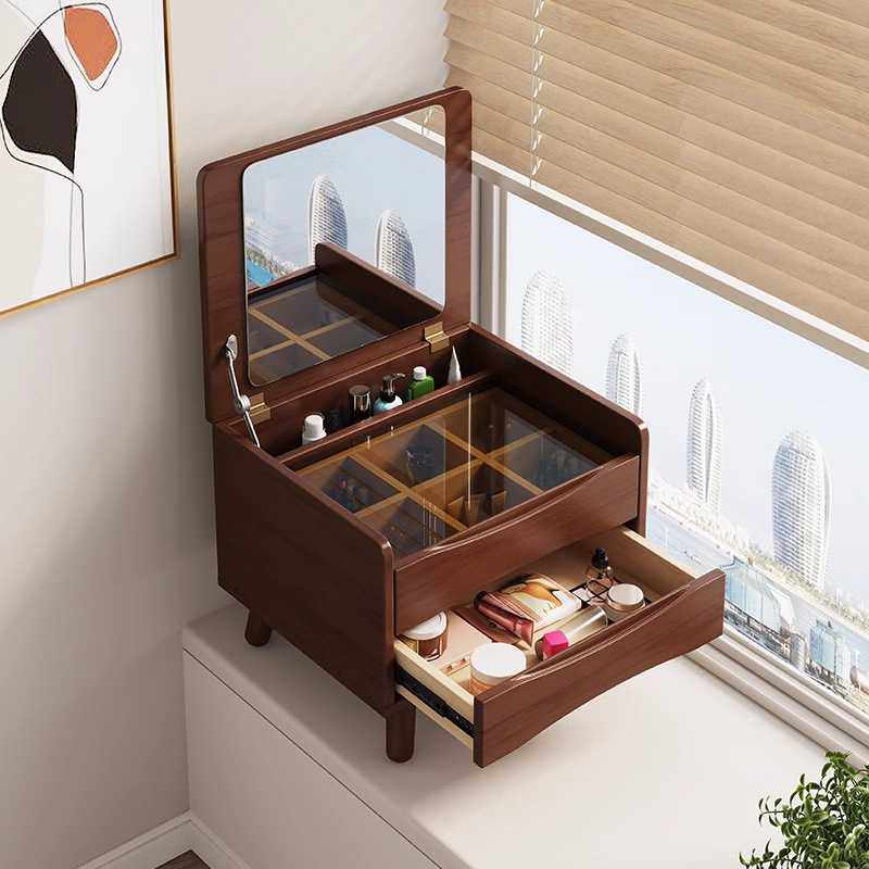 北欧迷你实木飘窗梳妆台多功能小户型卧室化妆台收纳柜一体化妆桌,电子元器件市场,其它元器件,淘宝优惠券,粉丝福利购,淘宝优惠卷