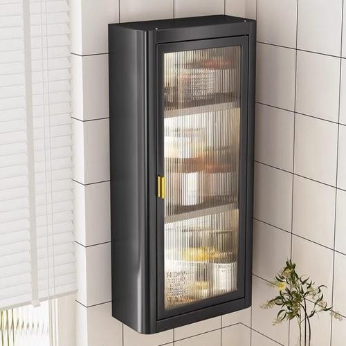 小户型洗漱台转角置物柜壁挂式一体浴室收纳架侧卫生间防水免打孔