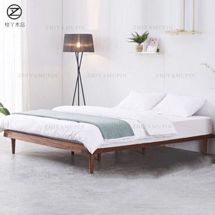 现代简约日式榻榻米床无床头实木床架北欧床阁楼矮床民宿床定制